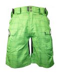 HAVEN Pantaloni scurți de ciclism fără bretele - CUBES II - verde