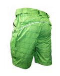 HAVEN Pantaloni scurți de ciclism fără bretele - CUBES II - verde