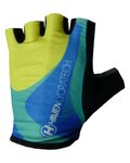 HAVEN Mănuși de ciclism fără degete - LYCRATECH - albastru/verde