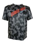 HAVEN Tricou de ciclism cu mânecă scurtă - CUBES NEO SHORT - negru/roșu