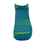 HAVEN Șosete de gleznă de ciclism - SNAKE SILVER NEO 2PAK - albastru/galben