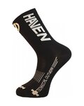 HAVEN Șosete clasice de ciclism - LITE SILVER NEO LONG 2PAK - negru/alb