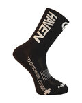 HAVEN Șosete clasice de ciclism - LITE SILVER NEO LONG 2PAK - negru/alb