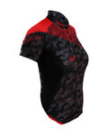 HAVEN Tricou de ciclism cu mânecă scurtă - SINGLETRAIL WOMEN - negru/roșu