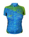 HAVEN Tricou de ciclism cu mânecă scurtă - SINGLETRAIL WOMEN - albastru/verde