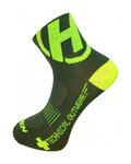 HAVEN Șosete clasice de ciclism - LITE SILVER NEO - verde/galben