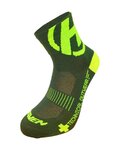 HAVEN Șosete clasice de ciclism - LITE SILVER NEO - verde/galben