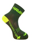 HAVEN Șosete clasice de ciclism - LITE SILVER NEO - verde/galben
