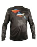HAVEN Tricou de ciclism cu mânecă lungă de vară - ENERGIZER CRAZY LONG - negru/roșu/albastru
