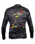 HAVEN Tricou de cilism pentru iarnă cu mânecă lungă - STRATO - negru/multicolor