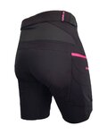 HAVEN Pantaloni scurți de ciclism fără bretele - FACTORY AIR WMS - negru/roz