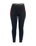 HAVEN Pantaloni de ciclism lungi fără bretele - NALISHA SLIMFIT - negru/roșu