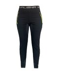 HAVEN Pantaloni de ciclism lungi fără bretele - NALISHA SLIMFIT - negru/verde