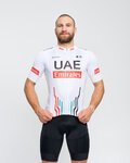 BONAVELO Tricou de ciclism cu mânecă scurtă - UAE 2024 - alb/roșu
