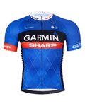 BONAVELO Tricou de ciclism cu mânecă scurtă - GARMIN SHARP - albastru/negru