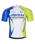 BONAVELO Tricou de ciclism cu mânecă scurtă - LIQUIGAS CANNONDALE - albastru/verde/alb