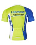 BONAVELO Tricou de ciclism cu mânecă scurtă - LIQUIGAS CANNONDALE - albastru/verde/alb