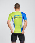 BONAVELO Tricou de ciclism cu mânecă scurtă - LIQUIGAS CANNONDALE - albastru/verde/alb