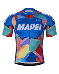 BONAVELO Tricou de ciclism cu mânecă scurtă - MAPEI - albastru/multicolor