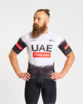 BONAVELO Tricou de ciclism cu mânecă scurtă - UAE 2025 - alb/negru