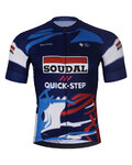 BONAVELO Tricou de ciclism cu mânecă scurtă - SOUDAL-QUICKSTEP 2025 - albastru/alb