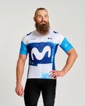 BONAVELO Tricou de ciclism cu mânecă scurtă - MOVISTAR 2025 - alb/albastru