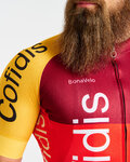 BONAVELO Tricou de ciclism cu mânecă scurtă - COFIDIS 2026 - roșu/galben