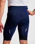HOLOKOLO Pantaloni scurți de ciclism fără bretele - ELITE - albastru/negru