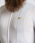 HOLOKOLO Tricou de ciclism cu mânecă lungă de vară - VICTORIOUS GOLD ELITE - alb