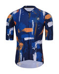 HOLOKOLO Tricou de ciclism cu mânecă scurtă - STROKES - portocaliu/albastru