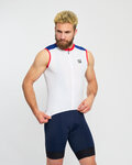 HOLOKOLO Tricoul de ciclism fără mâneci - SIMPLE - alb/albastru