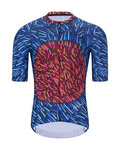 HOLOKOLO Tricou de ciclism cu mânecă scurtă - TAMELESS - albastru/roșu