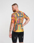 HOLOKOLO Tricou de ciclism cu mânecă scurtă - WILDLY - galben/multicolor