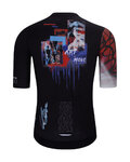 HOLOKOLO Tricou de ciclism cu mânecă scurtă - SKETCH - negru/roșu