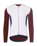 HOLOKOLO Tricou de cilism pentru iarnă cu mânecă lungă - SPECIAL - alb/bordo