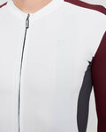 HOLOKOLO Tricou de cilism pentru iarnă cu mânecă lungă - SPECIAL - alb/bordo