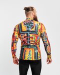 HOLOKOLO Tricou de cilism pentru iarnă cu mânecă lungă - WILDLY WINTER - galben/multicolor