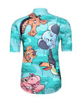HOLOKOLO Tricou de ciclism cu mânecă scurtă - SAFARI - turcoaz/multicolor