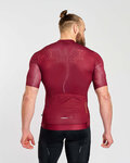 HOLOKOLO Tricou de ciclism cu mânecă scurtă - EYELET - bordo