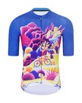 HOLOKOLO Tricou de ciclism cu mânecă scurtă - VOYAGE - albastru/multicolor