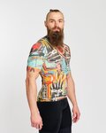 HOLOKOLO Tricou de ciclism cu mânecă scurtă - WILDLY II - albastru deschis/multicolor