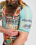 HOLOKOLO Tricou de ciclism cu mânecă scurtă - WILDLY II - albastru deschis/multicolor