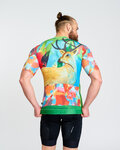 HOLOKOLO Tricou de ciclism cu mânecă scurtă - DEER - verde/multicolor