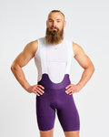 HOLOKOLO Pantaloni scurți de ciclism cu bretele - NOVEL PRO - mov