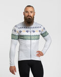 HOLOKOLO Tricou de cilism pentru iarnă cu mânecă lungă - FROSTTRAIL WINTER - gri/verde