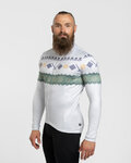 HOLOKOLO Tricou de cilism pentru iarnă cu mânecă lungă - FROSTTRAIL WINTER - gri/verde