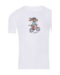 NU. BY HOLOKOLO Tricou de ciclism cu mânecă scurtă - PEDAL POWER - alb