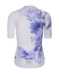 RIVANELLE Tricou de ciclism cu mânecă scurtă - FLOWERY LADY - alb/mov/albastru