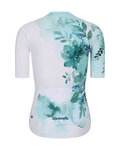 RIVANELLE Tricou de ciclism cu mânecă scurtă - FLOWERY LADY - alb/verde