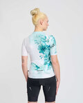 RIVANELLE Tricou de ciclism cu mânecă scurtă - FLOWERY LADY - alb/verde